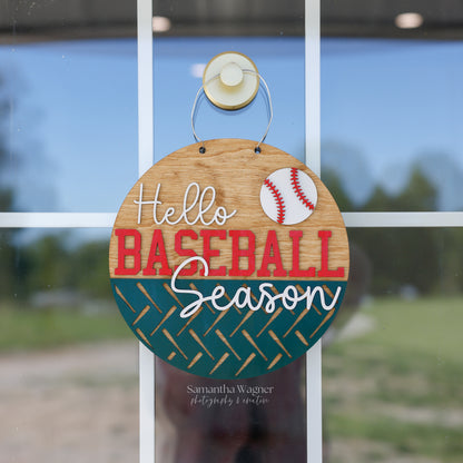 PREORDER: "Hello Baseball/Softball Season" Door Hanger