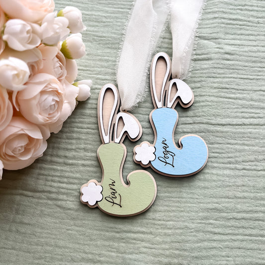 Personalized Bunny Letter Basket Tag